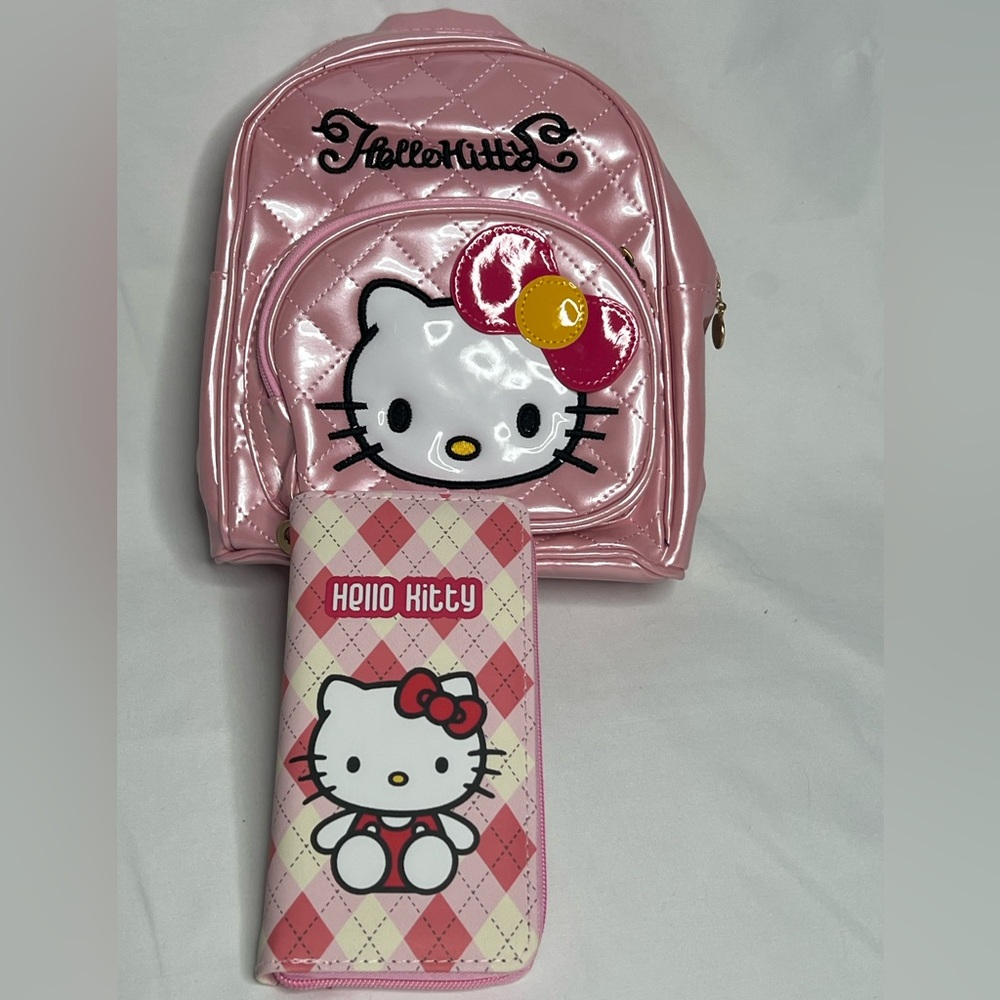 Hello Kitty Pink Mini Backpack and Wallet Set